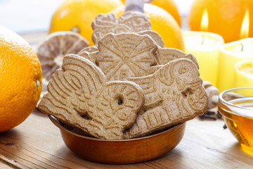 Speculaas is a type of spiced shortcrust biscuit, traditionally
