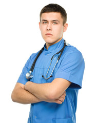 Portrait of a young surgeon