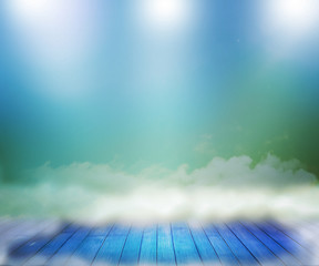 Blue Abstract Spotlight Room