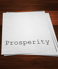 Prosperity Paper on the Table