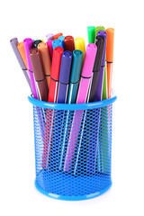 Fototapeta premium Felt-tip pen in stand isolated on white