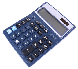 Digital calculator isolated on white