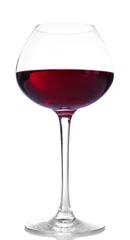 Fotobehang Wineglass with red wine, isolated on white © Africa Studio