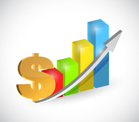 currency symbol dollar business graph