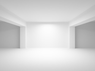 Abstract white empty interior perspective background