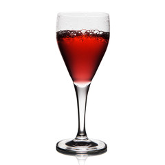 Red wine glass isolated