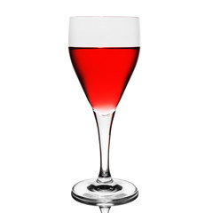 Red wine glass isolated