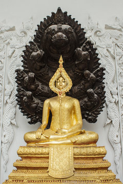 Seated buddha image protected by the seven-headed naga