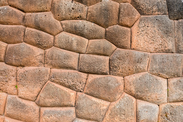 stone wall Chincheros town peruvian Andes  Cuzco Peru