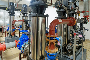 pressure pump for running water in a building