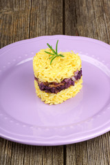 Heart shaped saffron rice