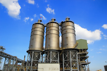 Chemical plant in the blue sky