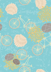 Seamless Pattern with Bicycles