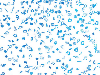 Social network symbols background