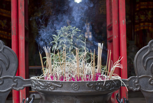 incense sticks burning