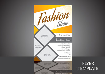abstract fashion flyer template