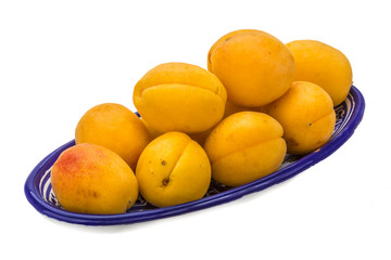 Yellow ripe apricots