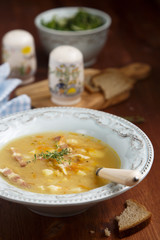 Pea and lentil soup