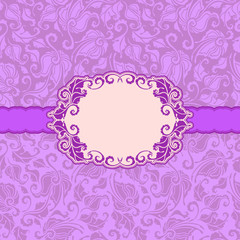 Template frame design for greeting card .
