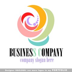 abstract business logo emblem vector