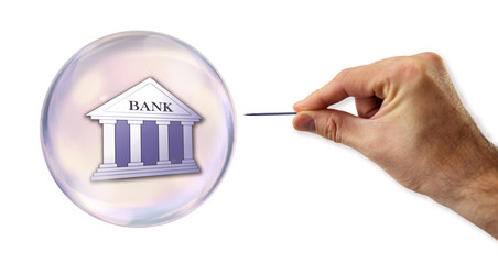 Banking and Credit Bubble about to explode by a needle  - 58601886