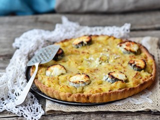 potatoes and goat cheese quiche