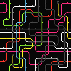 Abstract city transport color scheme