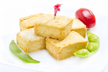 Fried tofu.