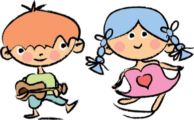 Симпатичные карикатуры дети