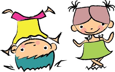 Симпатичные карикатуры дети