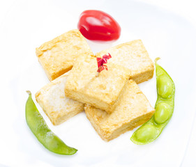 Fried tofu.