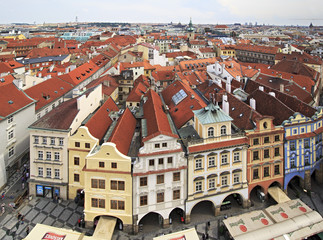 Historical center of Prague. View from the Old Town Hall.