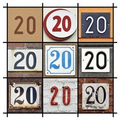 Collage of House Numbers Twenty