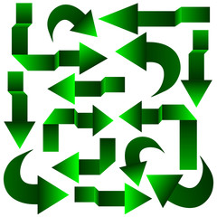 Set of arrows. Vector