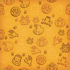 Halloween seamless background. Vector illustration