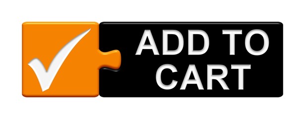 Puzzle-Button orange schwarz: Add to cart