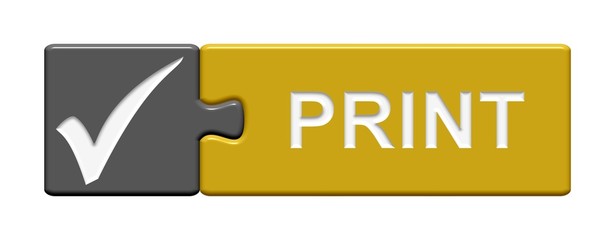 Puzzle-Button grau gold: Print