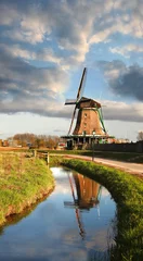 Fotobehang Windmills in Zaanse Schans, Amsterdam, Holland © Tomas Marek