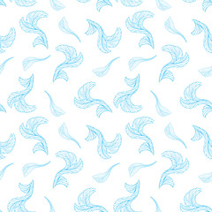 Seamless floral blue pattern