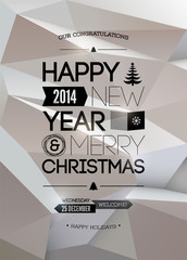 Merry Christmas & Happy New Year design - 58611438