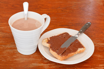 sweet sandwich - toast with chocolate spread