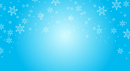 Schneeflocken mit blauem Hintergrund