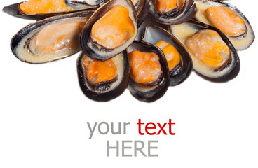 mussels baked with parmesan and herbs