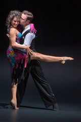 Fototapeta premium Young couple dancing