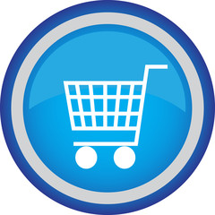 Круглый векторный знак с изображением корзины