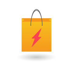 Shopping bag with lightning icon