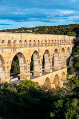 Pont du Gard side top view