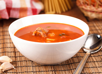 soup on table
