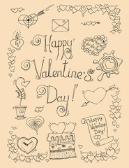 St Valentine sketch card