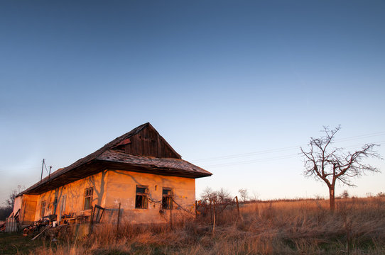 Typical rural architecture house of MIddle Slovakia